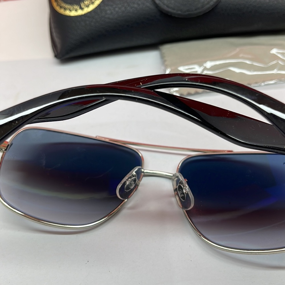 BNIB Rayban double bridge Silver with Gray Gradient Lenses 3438 - Picture 8 of 9
